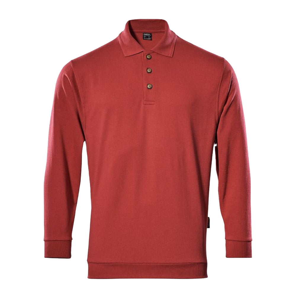 Red - Front - Mascot Mens Trinidad Crossover Polo Sweatshirt
