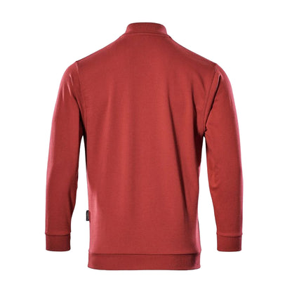 Red - Back - Mascot Mens Trinidad Crossover Polo Sweatshirt