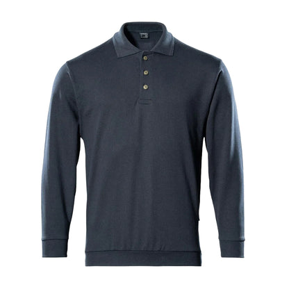 Dark Navy - Front - Mascot Mens Trinidad Crossover Polo Sweatshirt