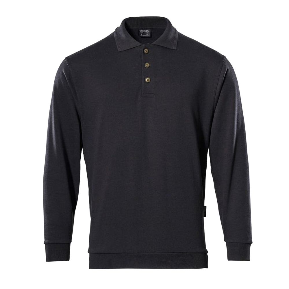 Black - Front - Mascot Mens Trinidad Crossover Polo Sweatshirt