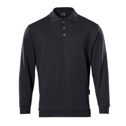 Black - Front - Mascot Mens Trinidad Crossover Polo Sweatshirt