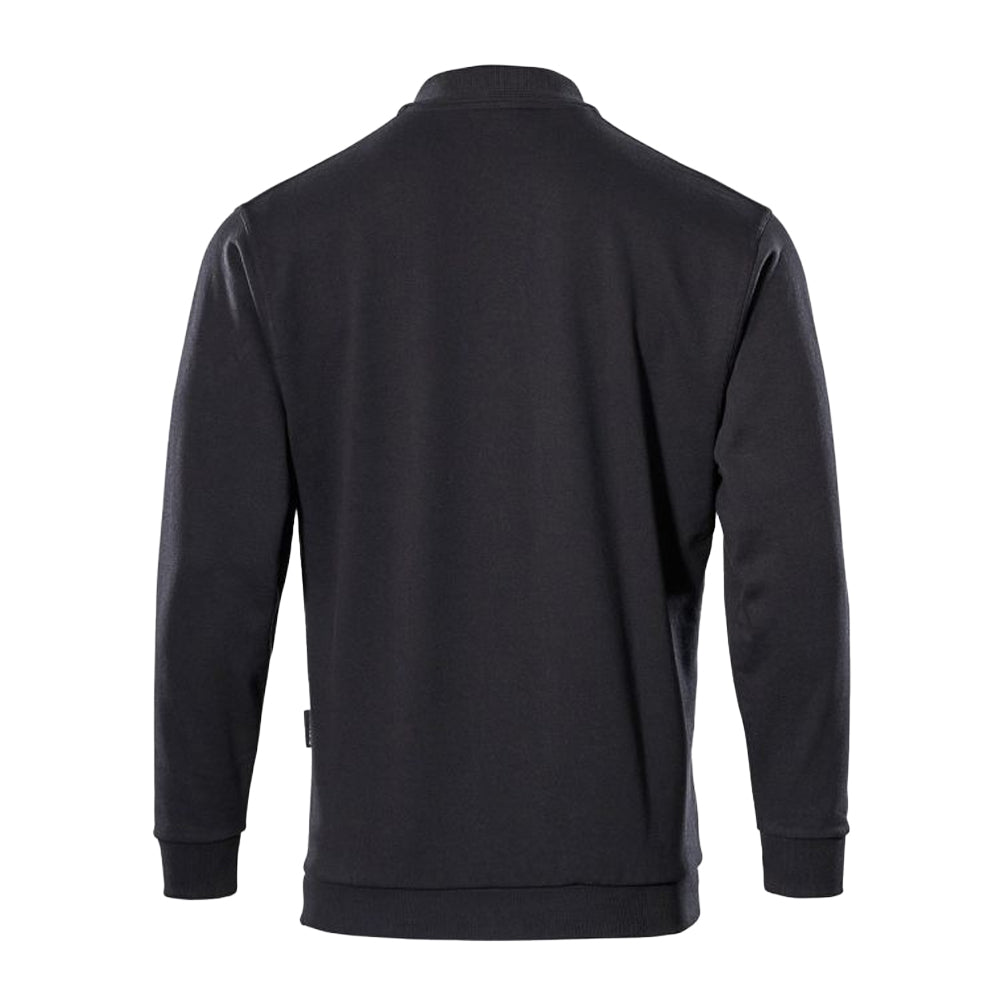 Black - Back - Mascot Mens Trinidad Crossover Polo Sweatshirt