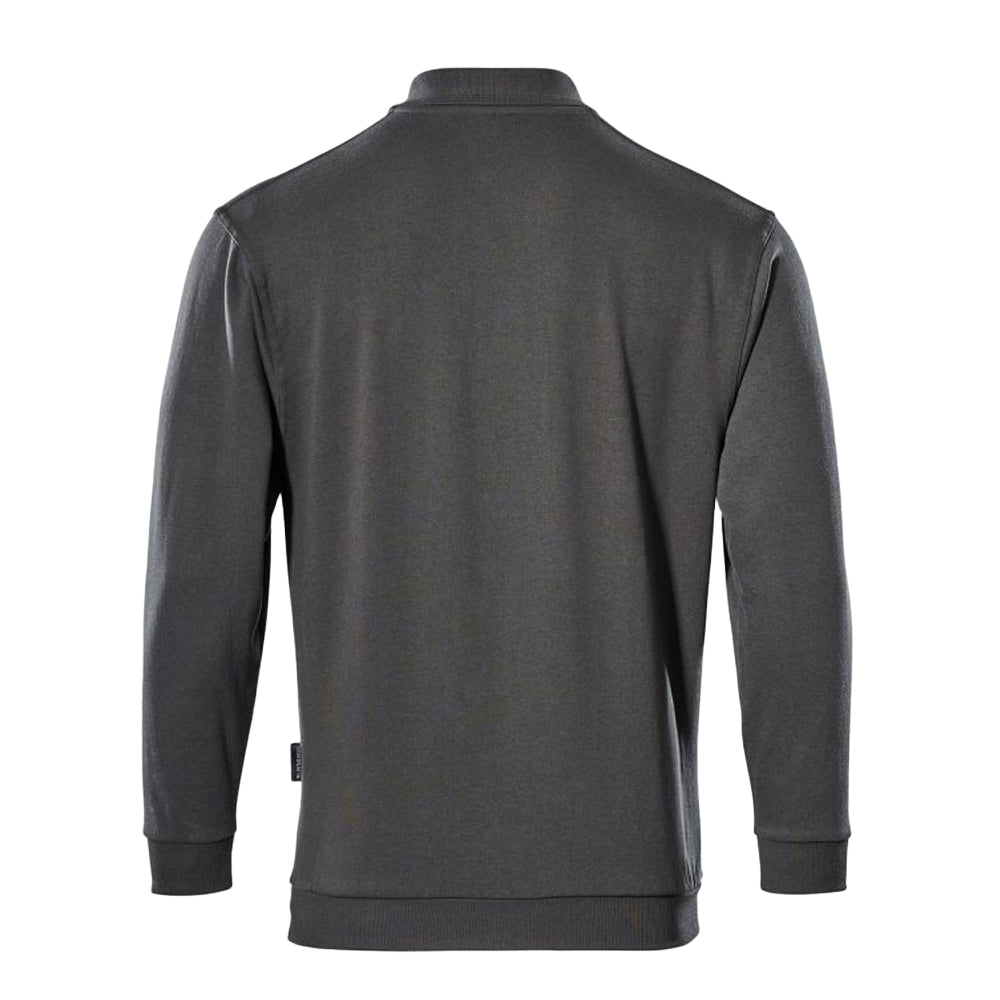 Anthracite - Back - Mascot Mens Trinidad Crossover Polo Sweatshirt