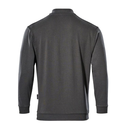 Anthracite - Back - Mascot Mens Trinidad Crossover Polo Sweatshirt