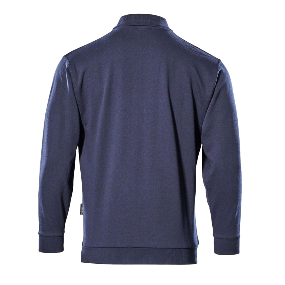 Navy - Back - Mascot Mens Trinidad Crossover Polo Sweatshirt