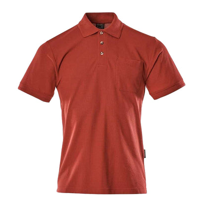 Red - Front - Mascot Mens Borneo Crossover Polo Shirt
