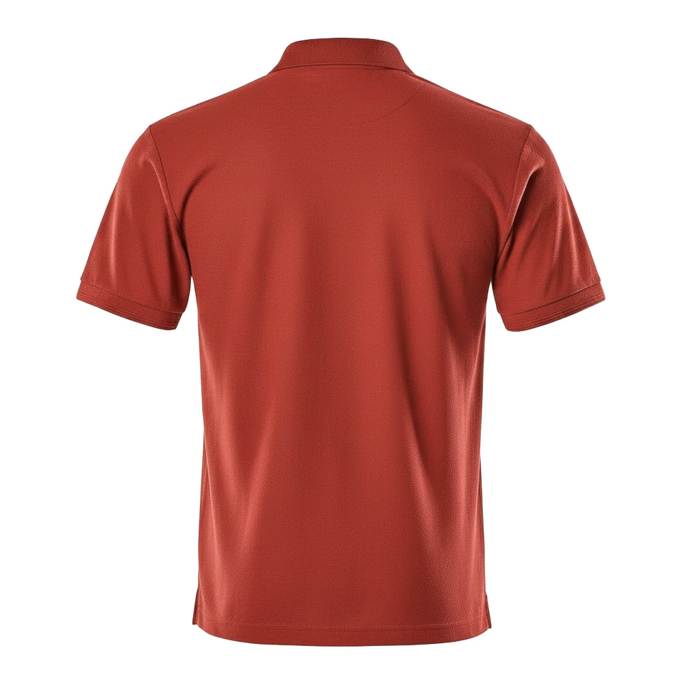 Red - Back - Mascot Mens Borneo Crossover Polo Shirt