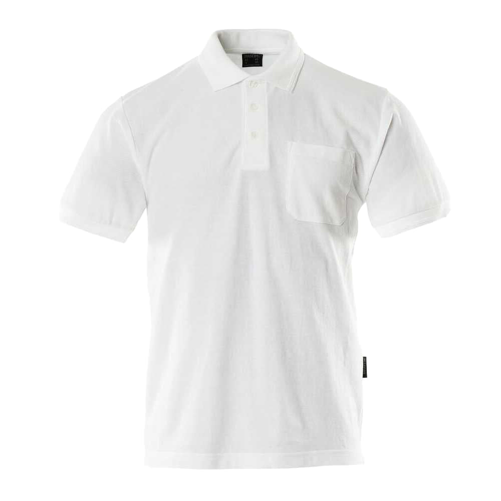 White - Front - Mascot Mens Borneo Crossover Polo Shirt