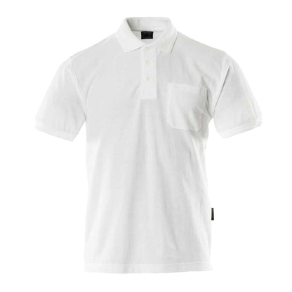 White - Front - Mascot Mens Borneo Crossover Polo Shirt