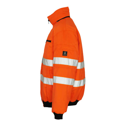 Orange - Back - Mascot Mens Moritz Hi-Vis Safety Jacket