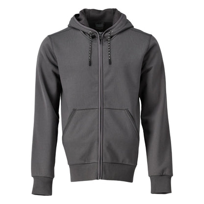 Stone Grey - Front - Mascot Unisex Adult Plain Full Zip Hoodie