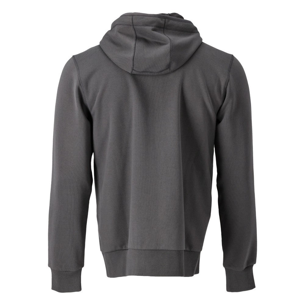 Stone Grey - Back - Mascot Unisex Adult Plain Full Zip Hoodie