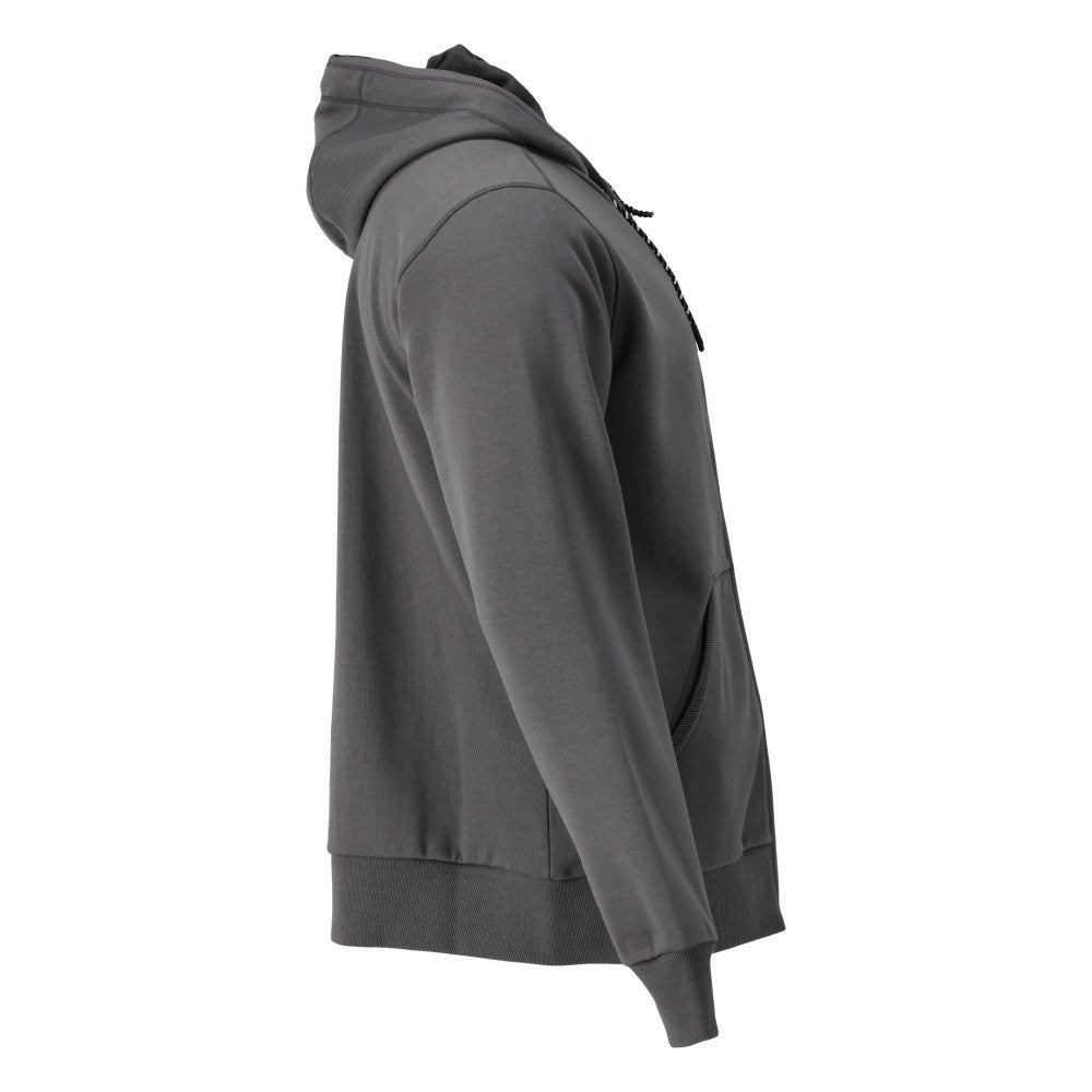 Stone Grey - Side - Mascot Unisex Adult Plain Full Zip Hoodie
