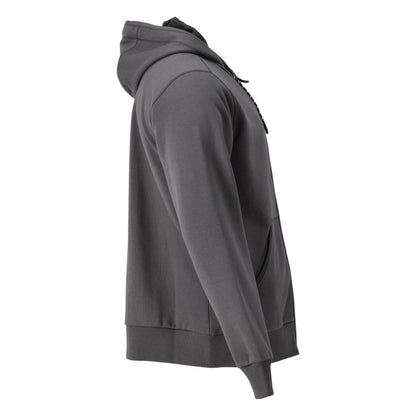 Stone Grey - Side - Mascot Unisex Adult Plain Full Zip Hoodie