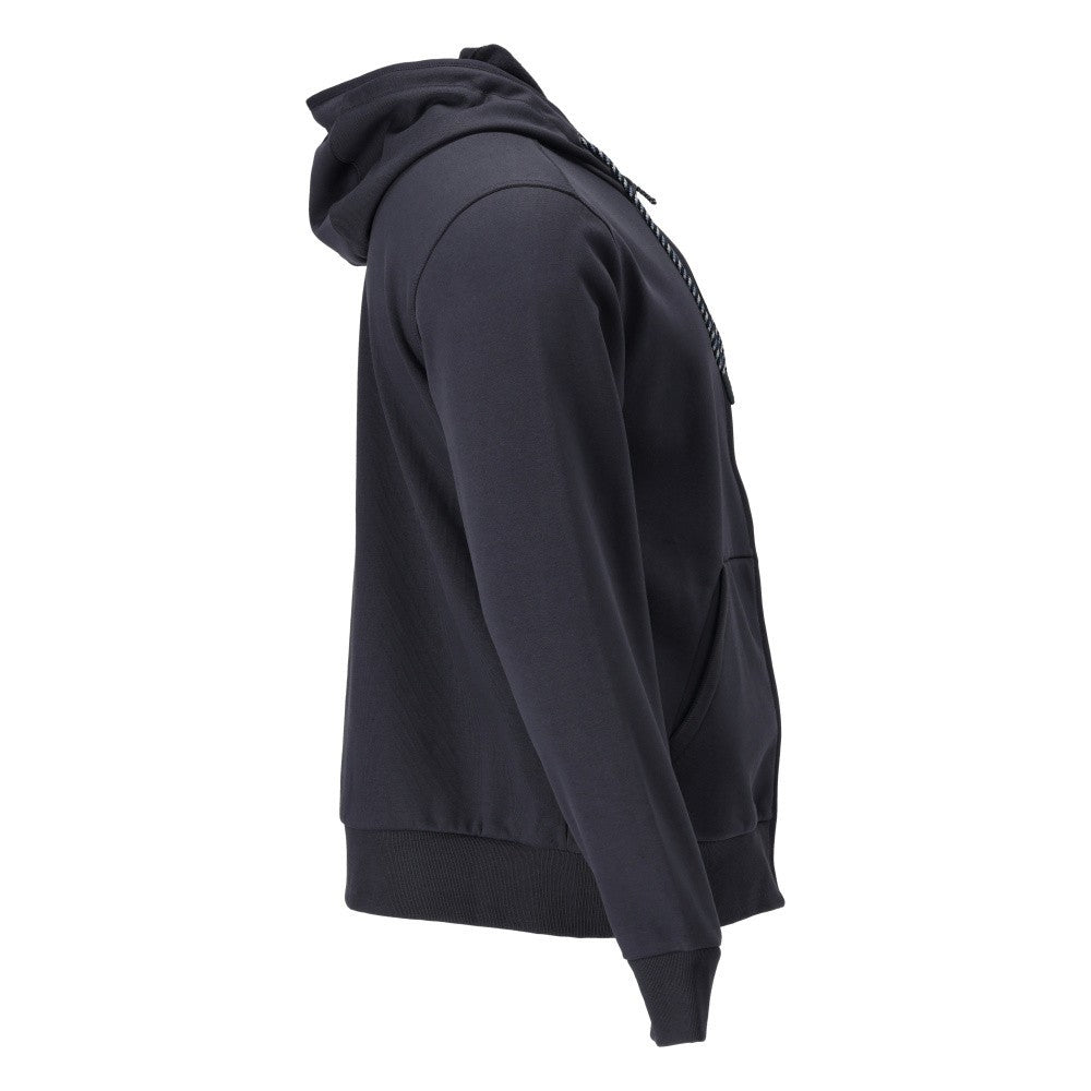 Dark Navy - Side - Mascot Unisex Adult Plain Full Zip Hoodie