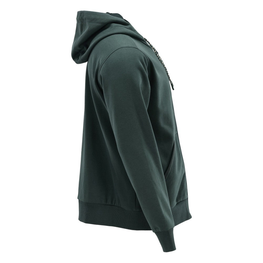 Forest Green - Side - Mascot Unisex Adult Plain Full Zip Hoodie