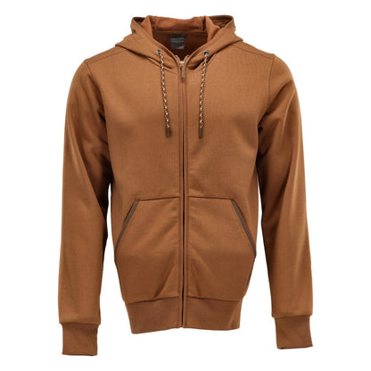 Nut Brown - Front - Mascot Unisex Adult Plain Full Zip Hoodie