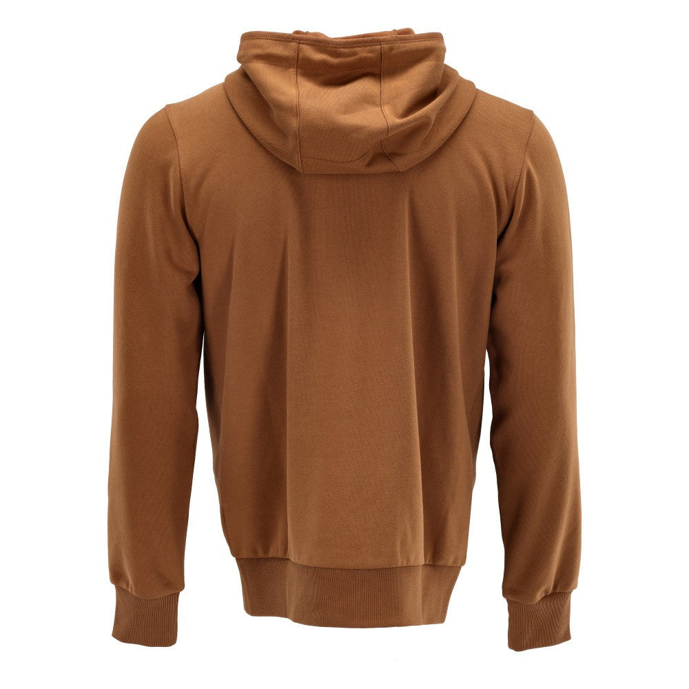Nut Brown - Back - Mascot Unisex Adult Plain Full Zip Hoodie