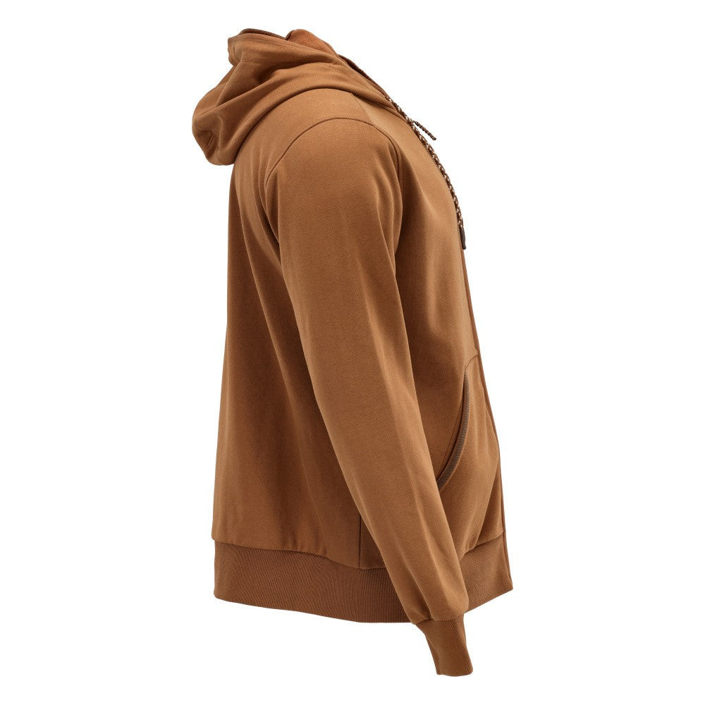 Nut Brown - Side - Mascot Unisex Adult Plain Full Zip Hoodie