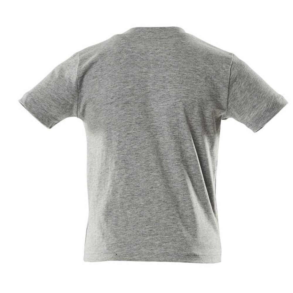Grey - Back - Mascot Childrens-Kids Accelerate Flecked T-Shirt