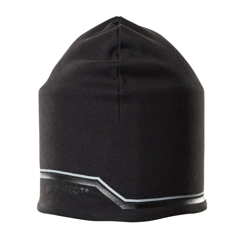 Black - Front - Mascot Unisex Adult Complete Knitted Beanie