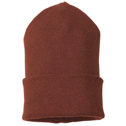 Autumn Red - Back - Mascot Complete Ribbed Knitted Beanie