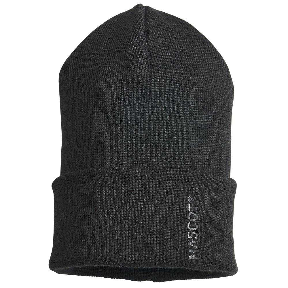 Black - Front - Mascot Complete Ribbed Knitted Beanie