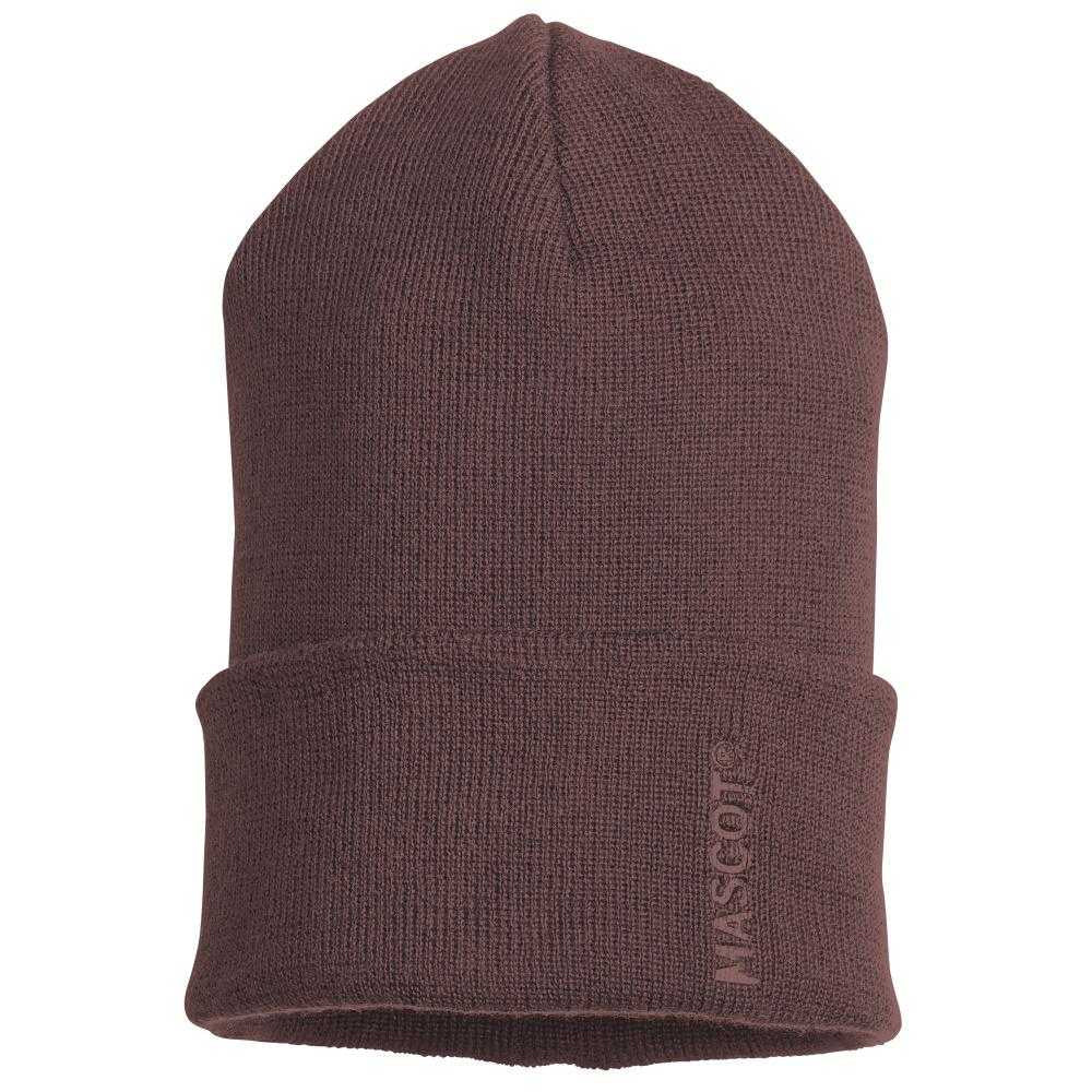 Bordeaux - Front - Mascot Complete Ribbed Knitted Beanie
