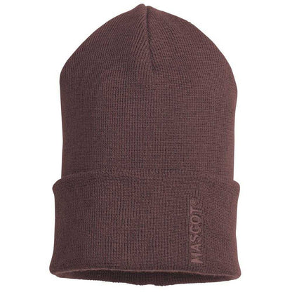 Bordeaux - Front - Mascot Complete Ribbed Knitted Beanie