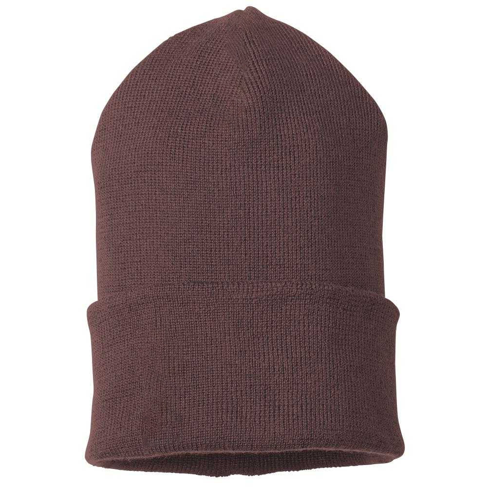 Bordeaux - Back - Mascot Complete Ribbed Knitted Beanie