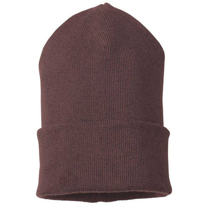 Bordeaux - Back - Mascot Complete Ribbed Knitted Beanie