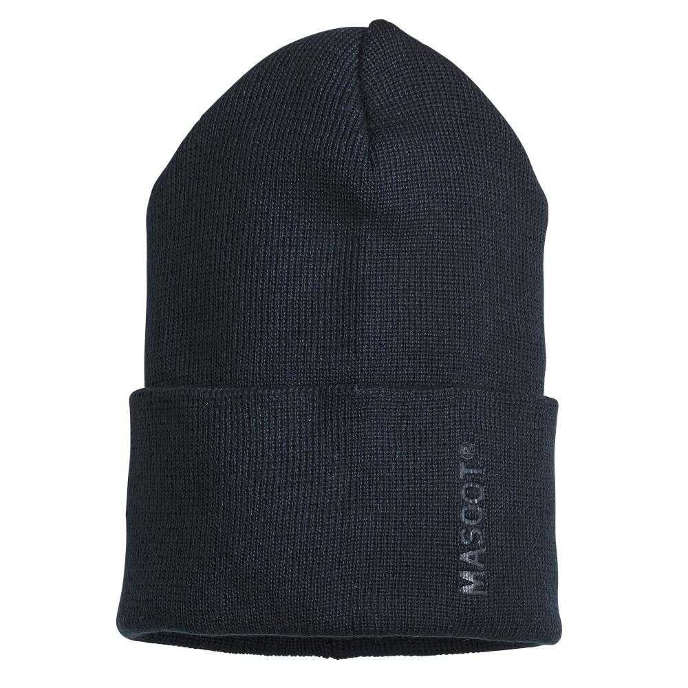 Dark Navy - Front - Mascot Complete Ribbed Knitted Beanie