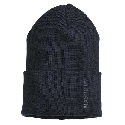 Dark Navy - Front - Mascot Complete Ribbed Knitted Beanie