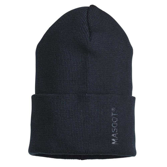Dark Navy - Front - Mascot Complete Ribbed Knitted Beanie