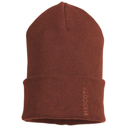 Autumn Red - Front - Mascot Complete Ribbed Knitted Beanie
