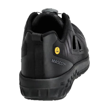Black - Back - Mascot Mens Logo Safety Shoes