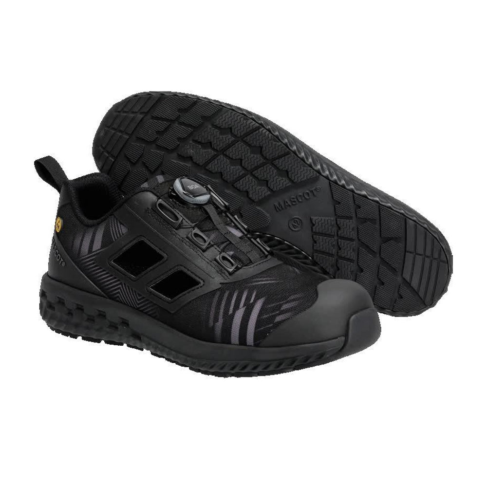 Black - Lifestyle - Mascot Mens Logo Safety Shoes