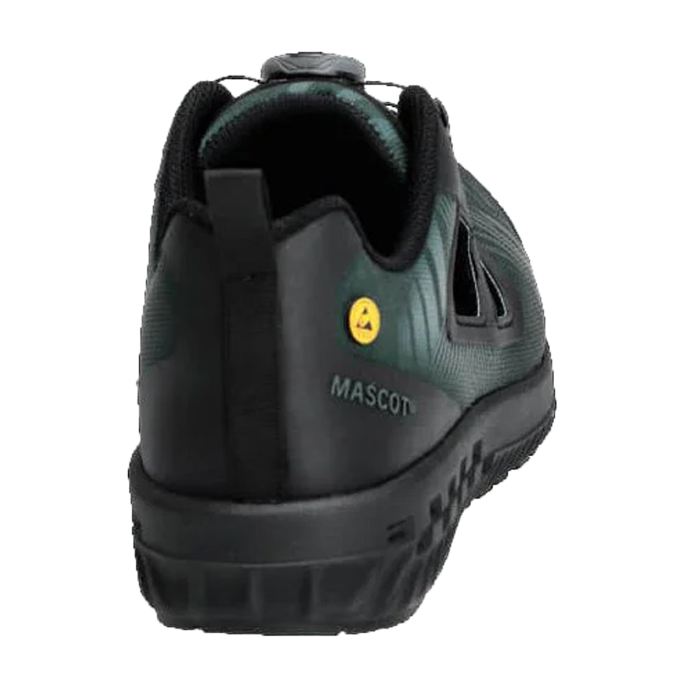 Forest Green-Black - Back - Mascot Mens Logo Safety Shoes