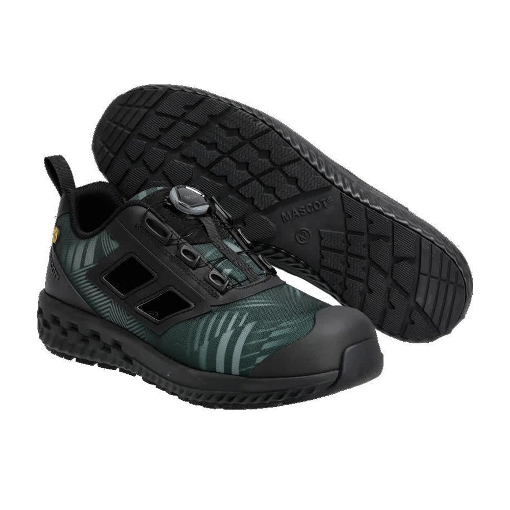 Forest Green-Black - Lifestyle - Mascot Mens Logo Safety Shoes