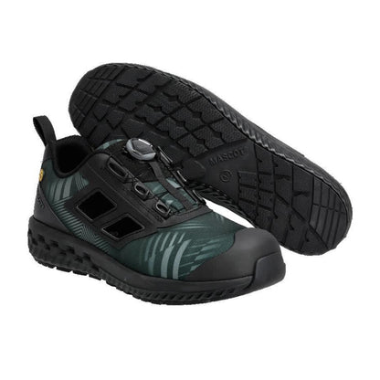 Forest Green-Black - Lifestyle - Mascot Mens Logo Safety Shoes