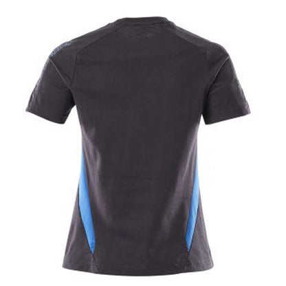 Dark Navy-Azure Blue - Back - Mascot Womens-Ladies Accelerate T-Shirt