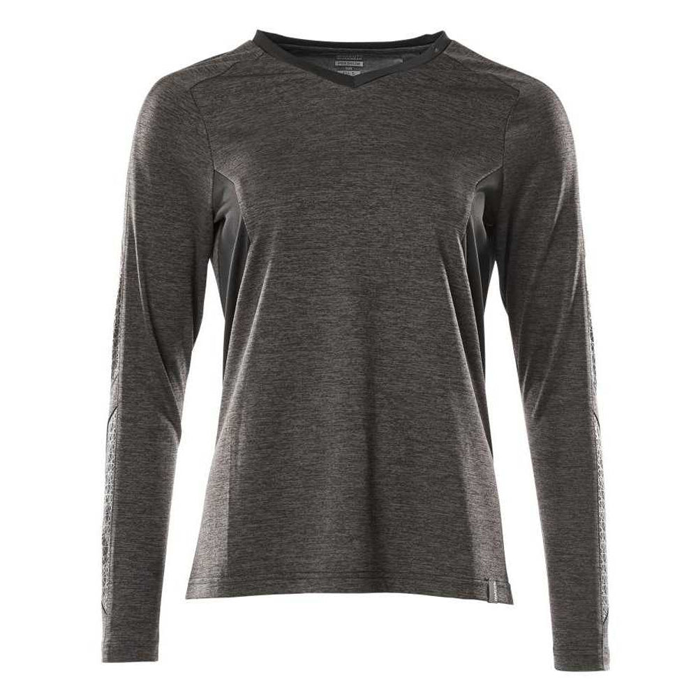 Dark Anthracite-Black - Front - Mascot Womens-Ladies Accelerate Long-Sleeved T-Shirt