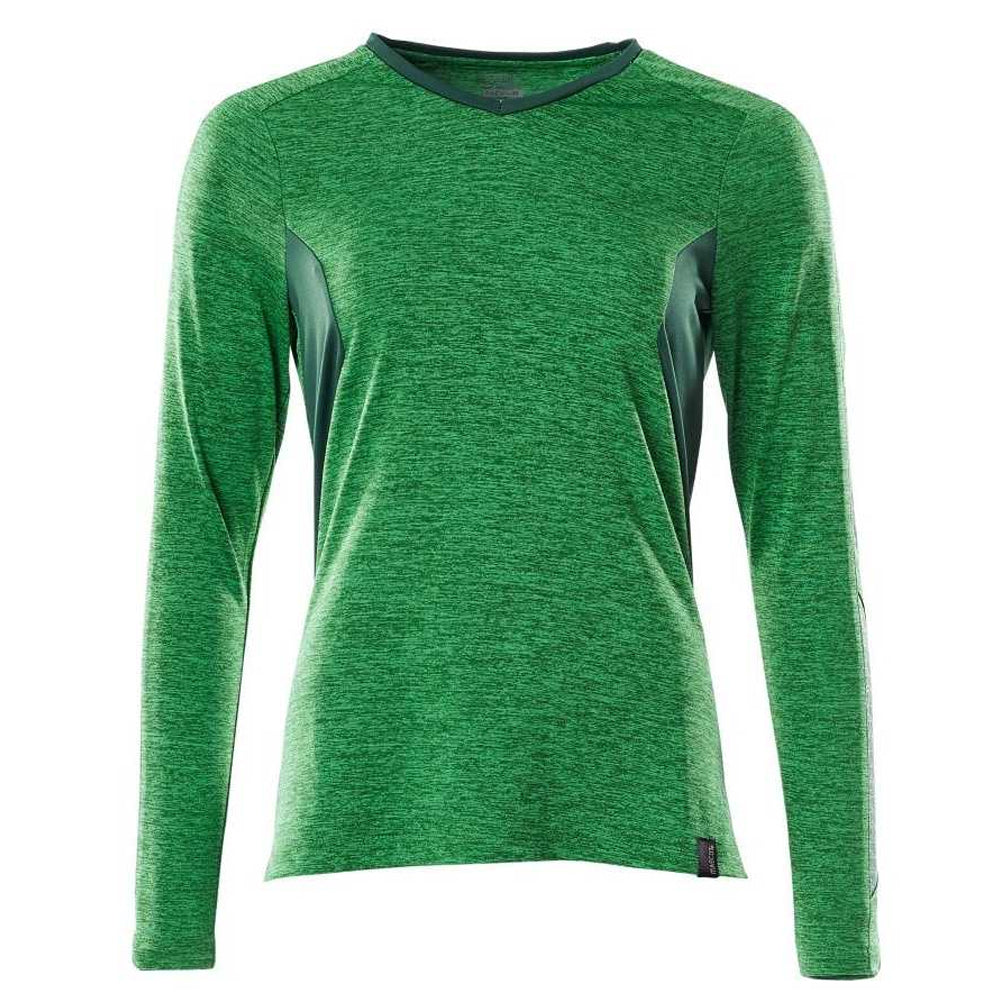 Grass Green-Green - Front - Mascot Womens-Ladies Accelerate Long-Sleeved T-Shirt