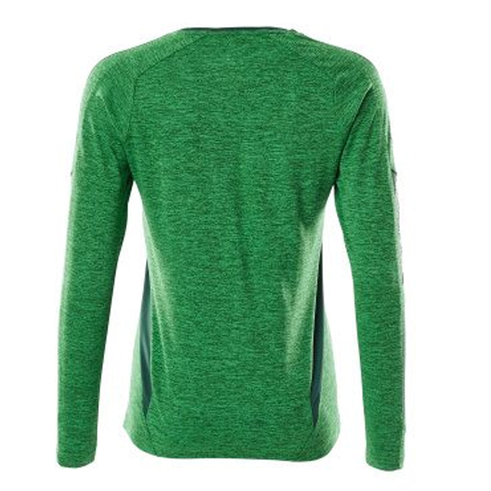 Grass Green-Green - Back - Mascot Womens-Ladies Accelerate Long-Sleeved T-Shirt