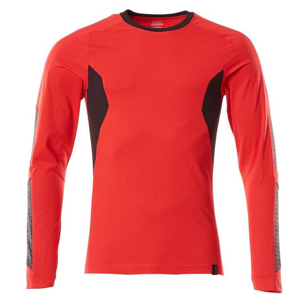 Traffic Red-Black - Front - Mascot Mens Accelerate Long-Sleeved T-Shirt