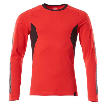 Traffic Red-Black - Front - Mascot Mens Accelerate Long-Sleeved T-Shirt