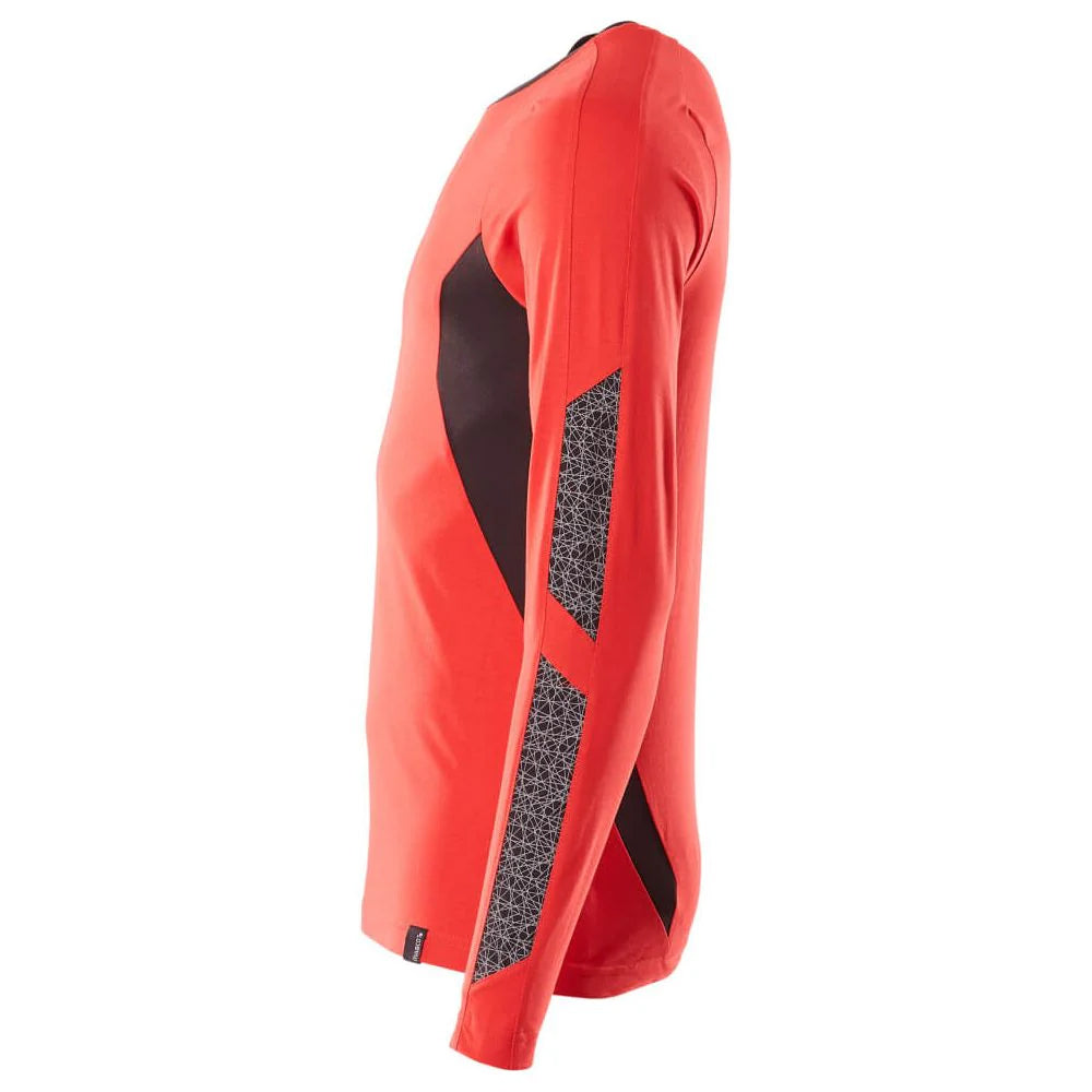 Traffic Red-Black - Back - Mascot Mens Accelerate Long-Sleeved T-Shirt