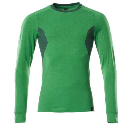 Grass Green-Green - Front - Mascot Mens Accelerate Long-Sleeved T-Shirt