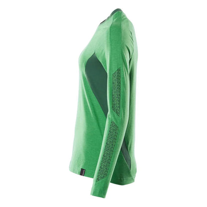 Grass Green-Green - Back - Mascot Womens-Ladies Accelerate Long-Sleeved T-Shirt