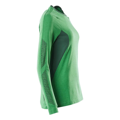 Grass Green-Green - Side - Mascot Womens-Ladies Accelerate Long-Sleeved T-Shirt